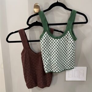 Two Scoop Neck Abercrombie Sweater Tank Tops - Size XS